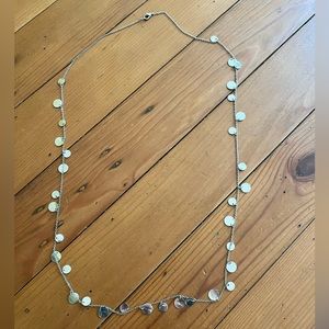 Long silver necklace